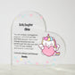 Daughter Unicorn Acrylic Heart Plaque-[Heartfelt Family Gift]