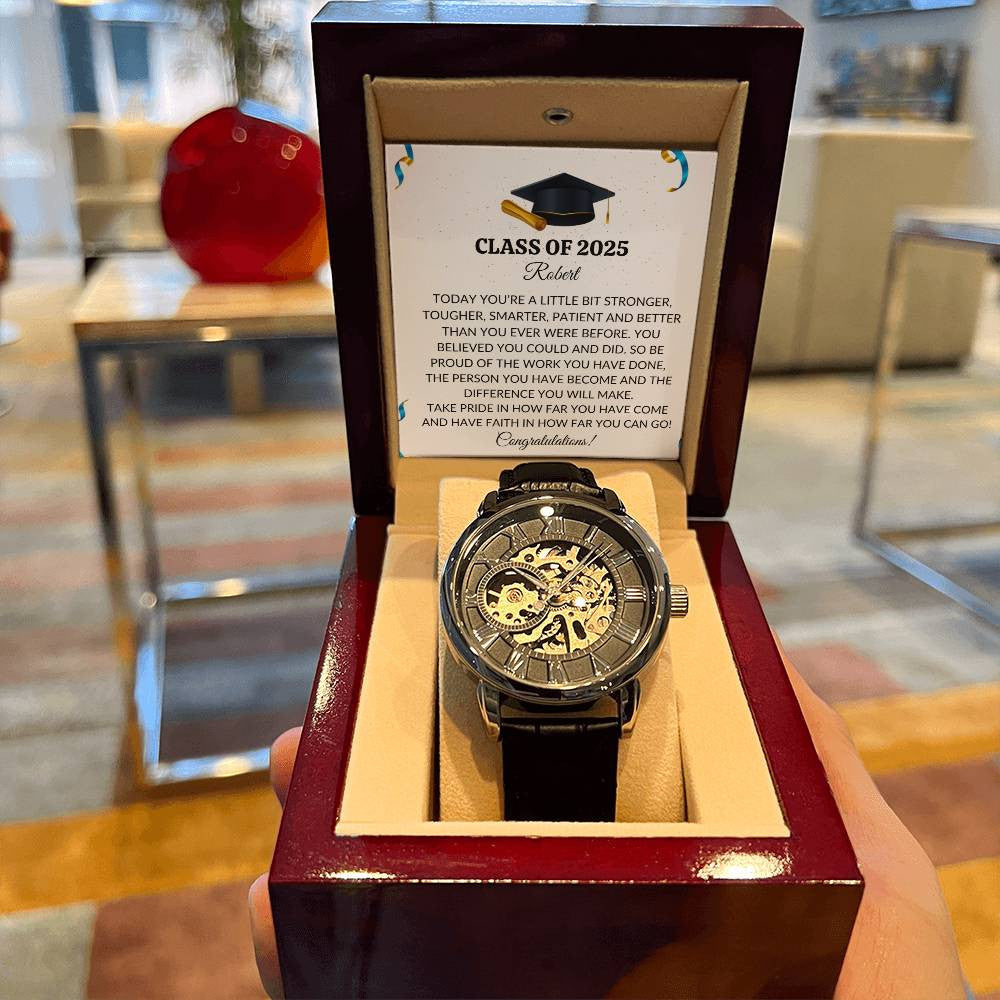 Class of 2025 Graduation Gift Openwork Watch-[Heartfelt Family Gift]