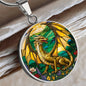 Dragon Gold Fantasy Engraved Necklace in Gold or Silver-[Heartfelt Family Gift]