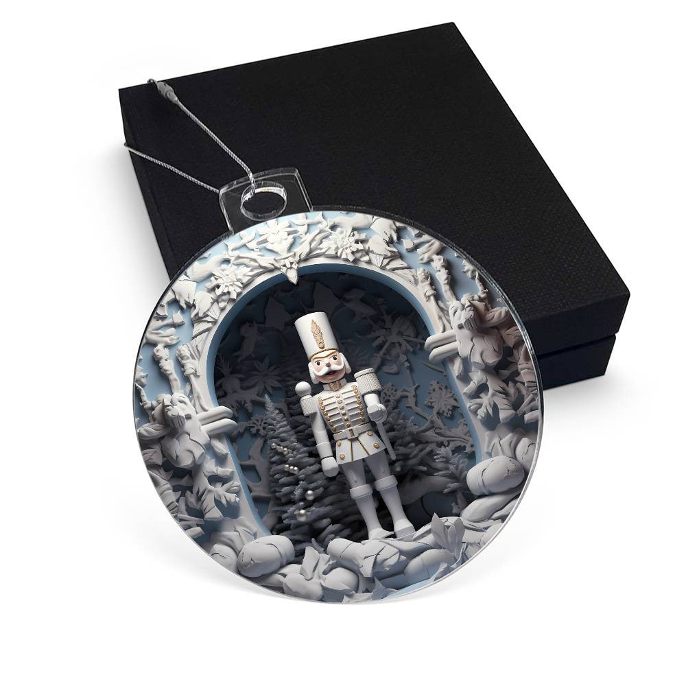 Nutcracker Acrylic Christmas Ornament-[Heartfelt Family Gift]