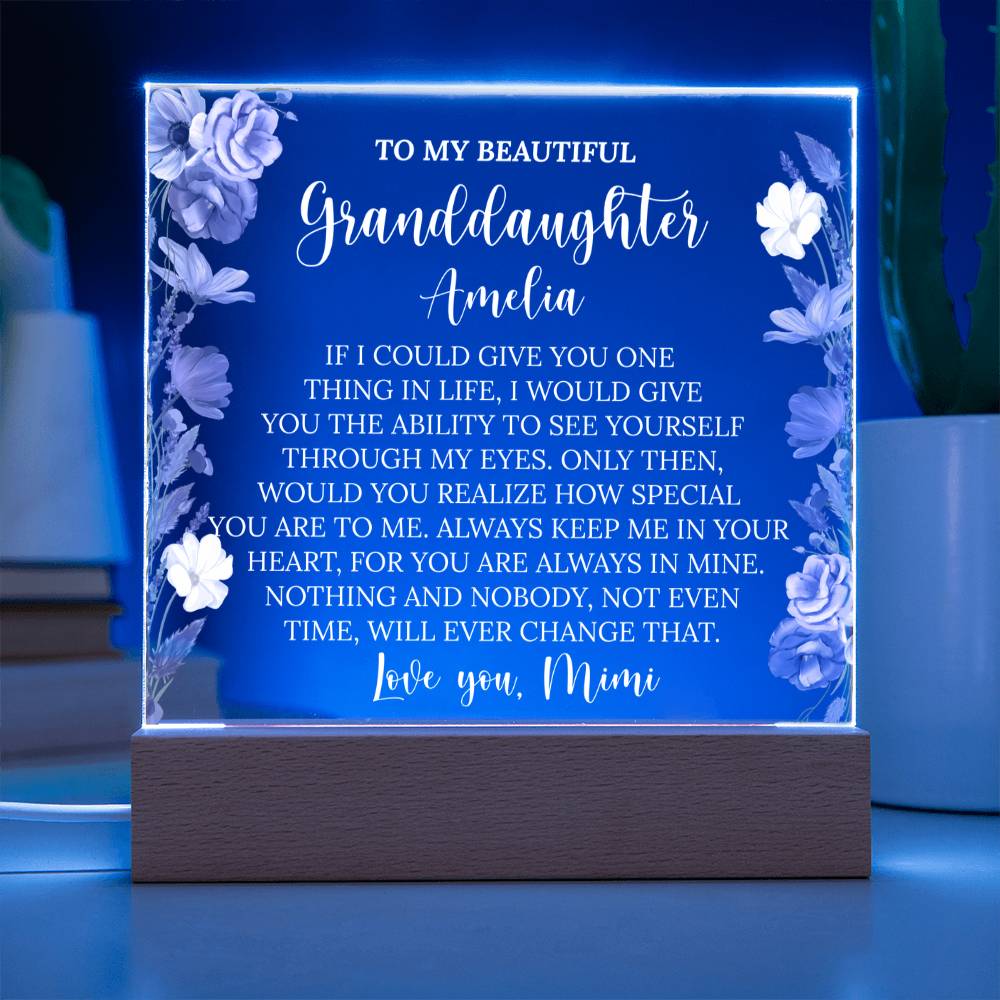 Personalized Granddaughter Acrylic Plaque
