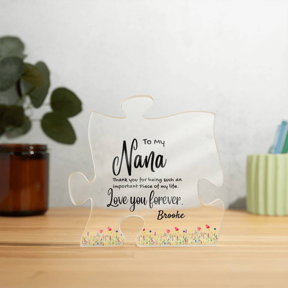 Nana Acrylic Puzzle Plaque-[Heartfelt Family Gift]