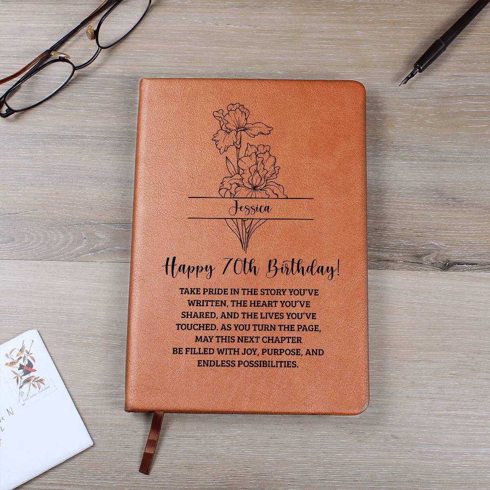 70th Birthday Birth Flower Journal