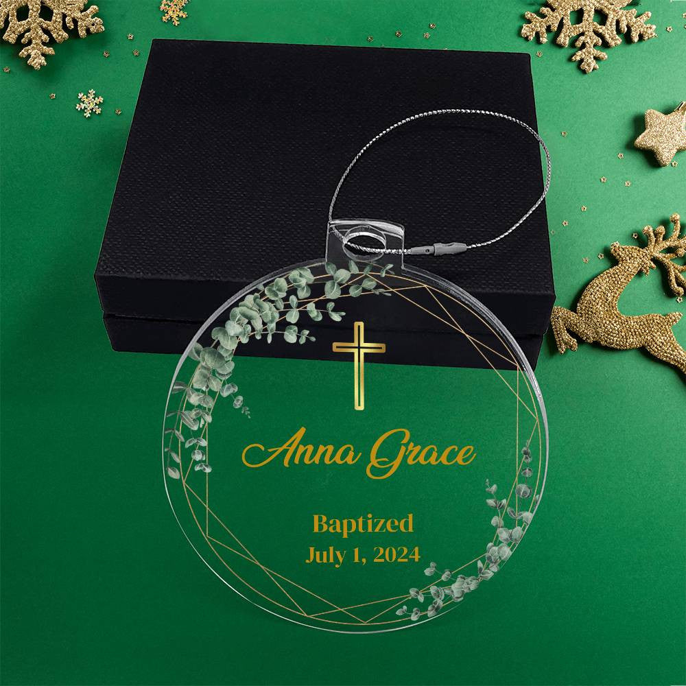 Baptism Personalized Christmas Ornament-[Heartfelt Family Gift]