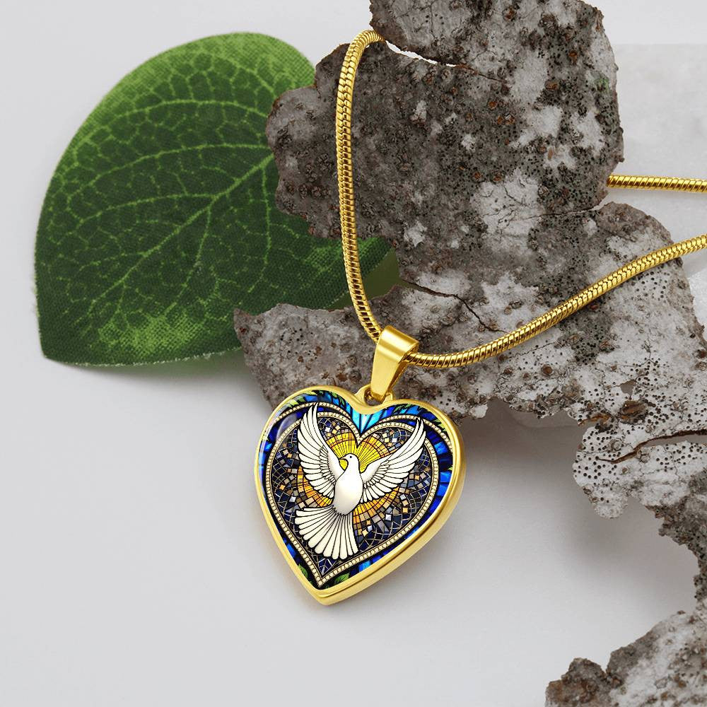 Engraved Dove Necklace-[Heartfelt Family Gift]