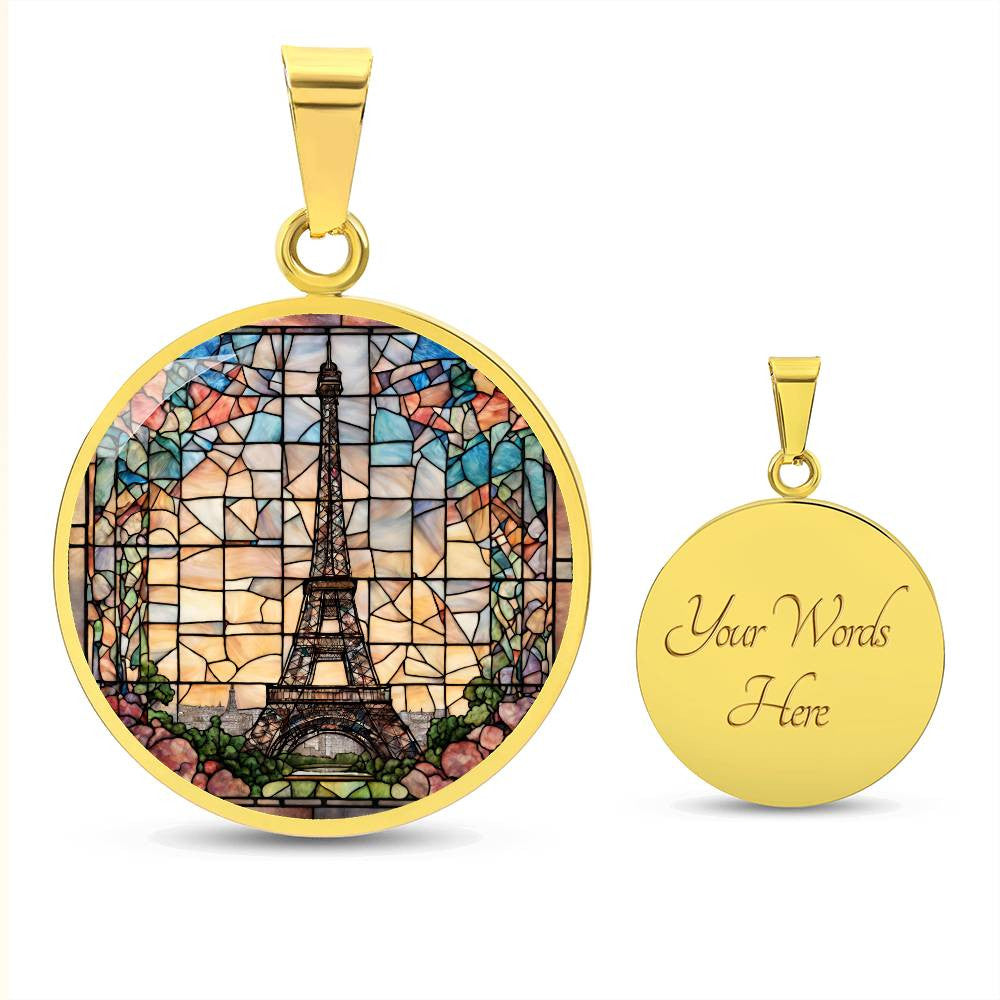 Eiffel Tower Paris Engraved Necklace-[Heartfelt Family Gift]