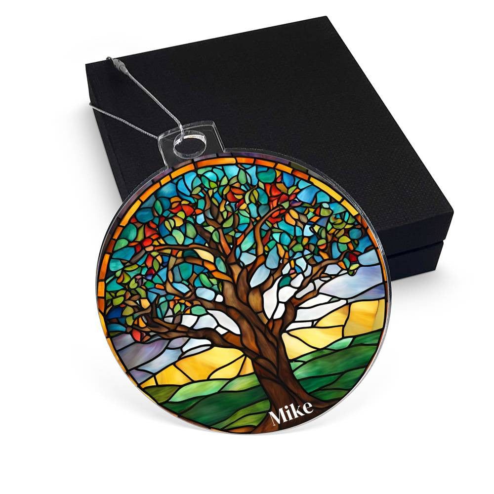 Tree of Life Stained Glass Ornament-[Heartfelt Family Gift]