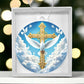 Cross and Dove Acrylic Christmas Ornament-[Heartfelt Family Gift]