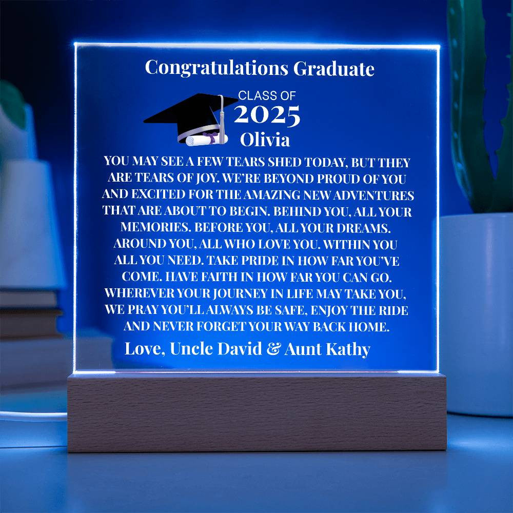Personalized Graduation Plaque Gift-[Heartfelt Family Gift]