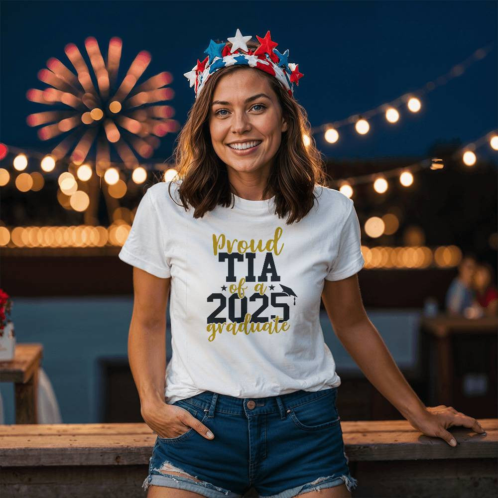 Proud Stepmom of a 2025 Graduate T-Shirt-[Heartfelt Family Gift]