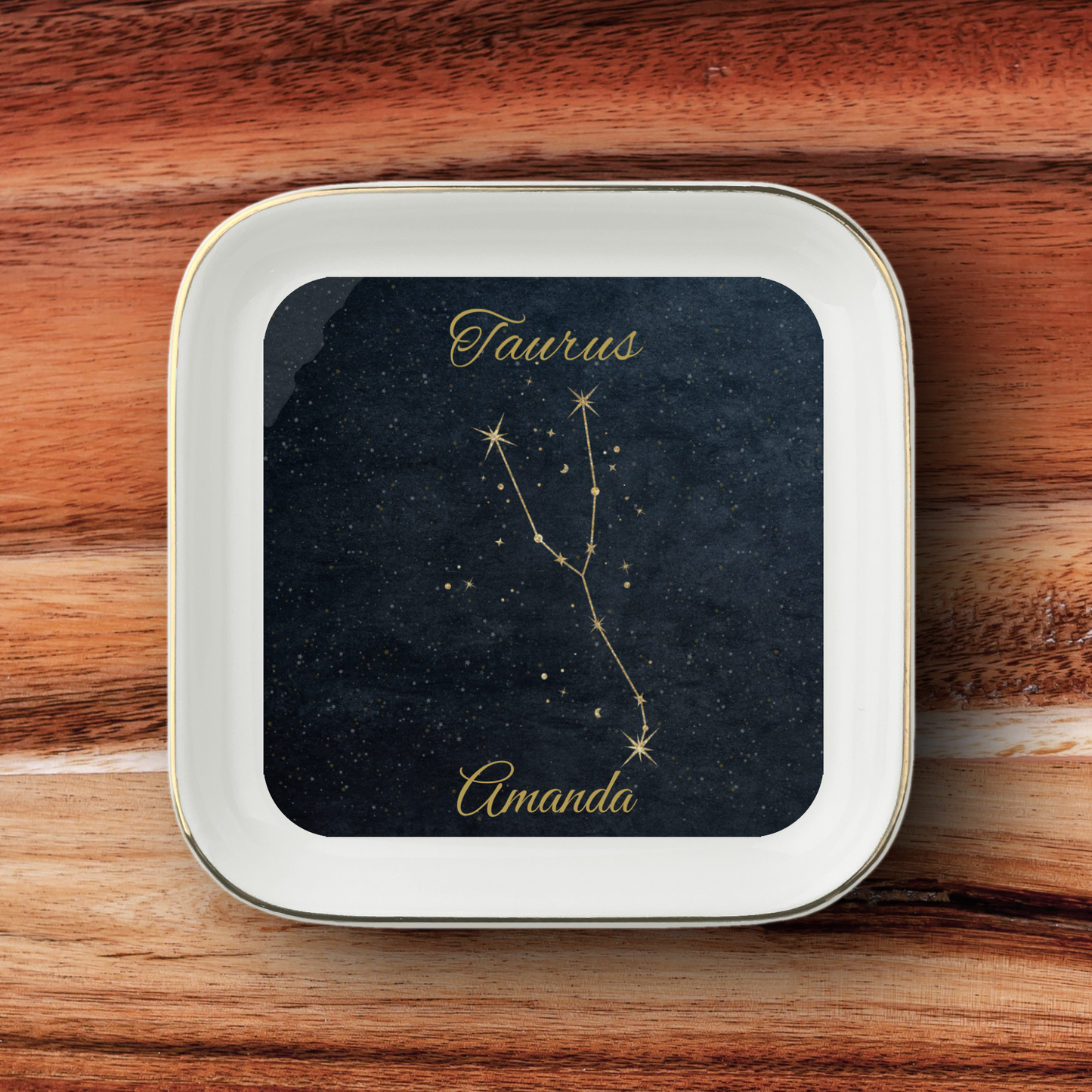 Taurus Jewelry Dish Trinket Tray