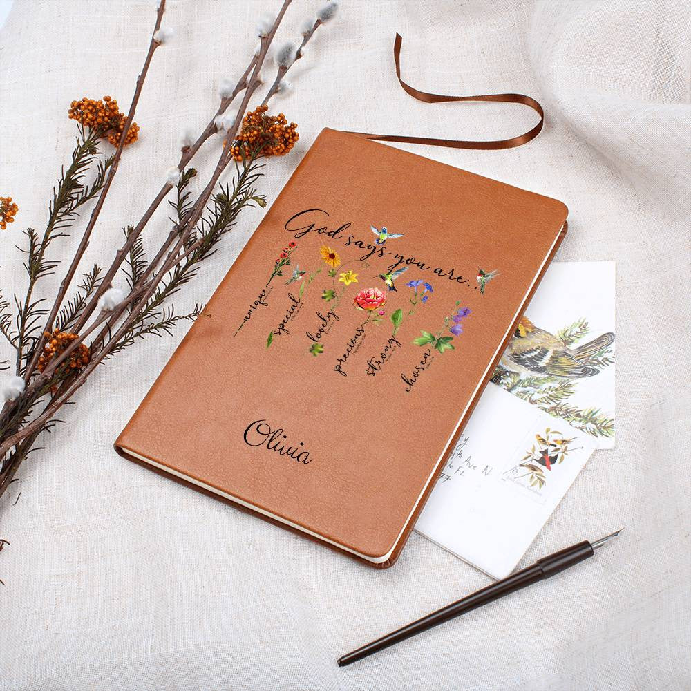 God Says You Are Custom Name Journal-[Heartfelt Family Gift]