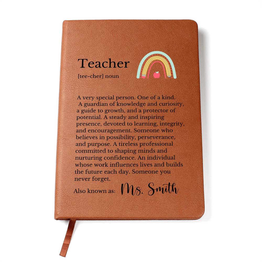 Personalized Teacher Definition Journal