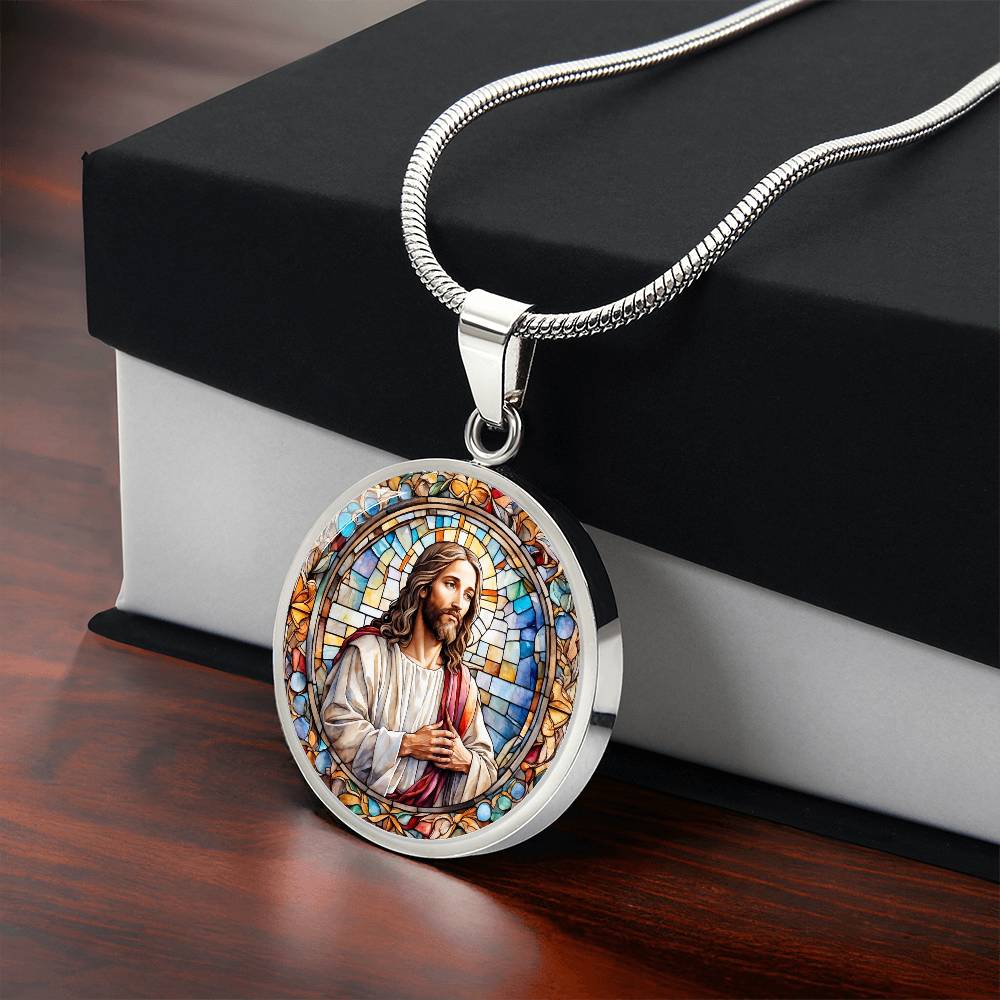Jesus Pendant Necklace in Gold or silver
