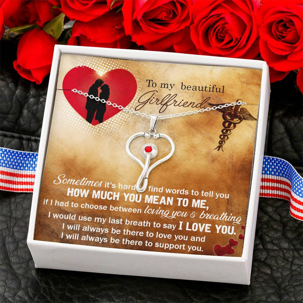 Nurse Girlfriend Stethoscope Necklace Gift-[Heartfelt Family Gift]