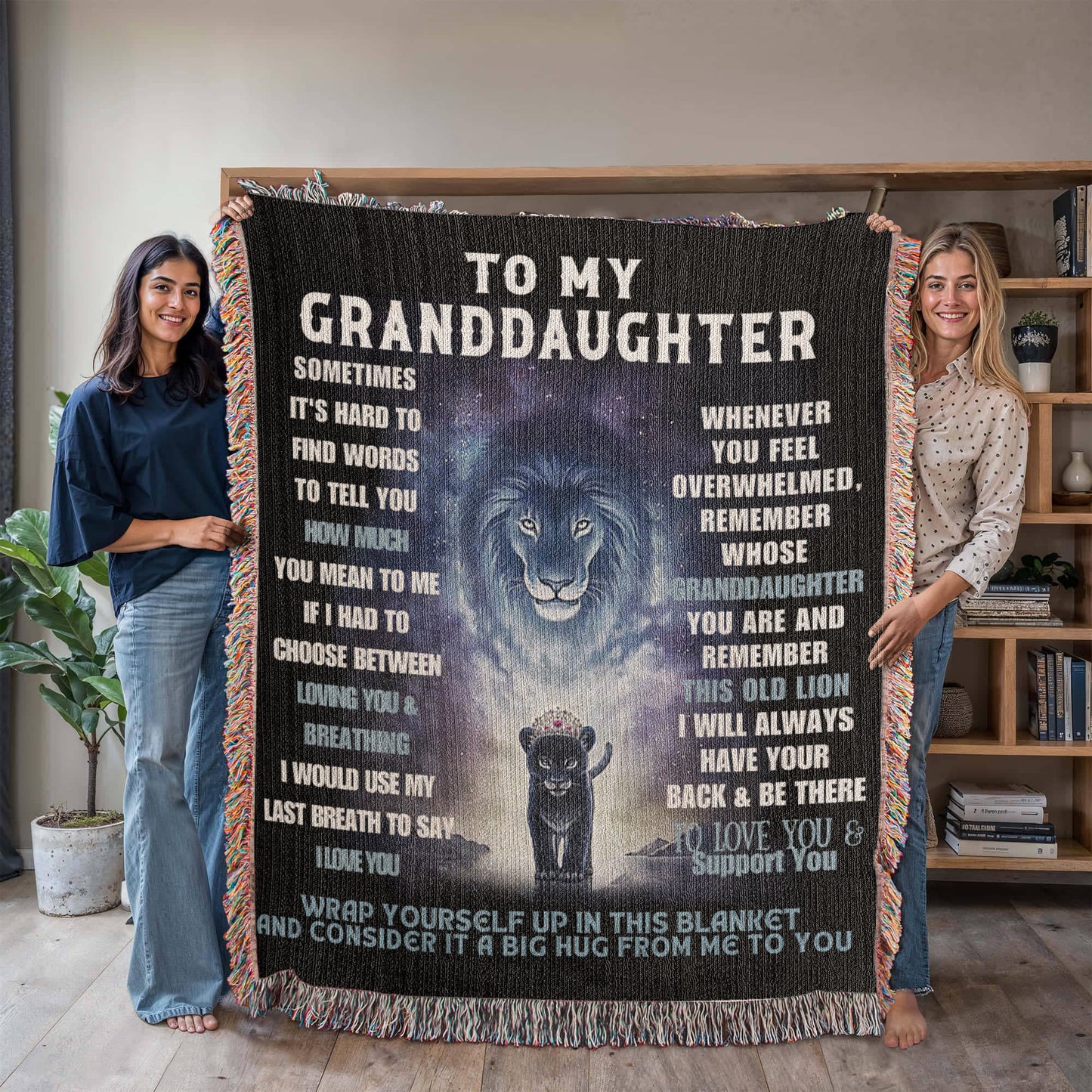 Granddaughter Woven Blanket-[Heartfelt Family Gift]