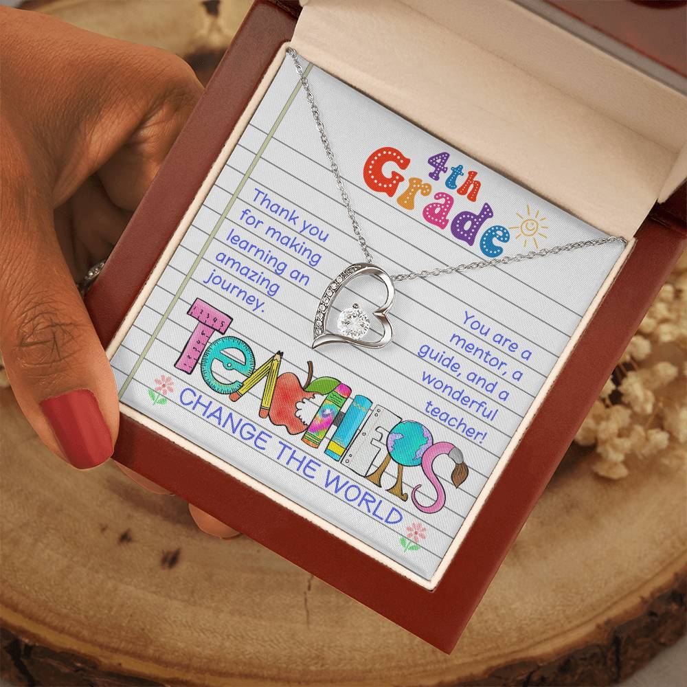 Teacher Thank You Necklace Gift