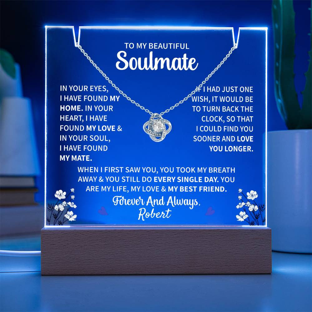 Soulmate Lighted Jewelry Holder with Necklace Gift Set-[Heartfelt Family Gift]