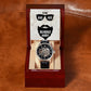 Badass Bearded Hubby Men's Openwork Watch with Lighted Gift Box-[Heartfelt Family Gift]