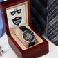 Badass Bearded Hubby Men's Openwork Watch with Lighted Gift Box-[Heartfelt Family Gift]