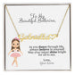 Ballerina Name Necklace with Heart-[Heartfelt Family Gift]
