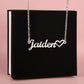 Ballerina Name Necklace with Heart-[Heartfelt Family Gift]