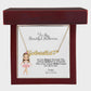 Ballerina Name Necklace with Heart-[Heartfelt Family Gift]