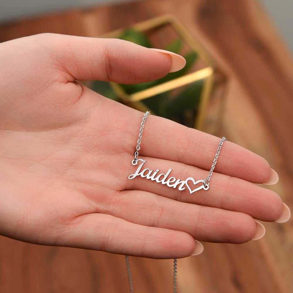 Personalized Ballerina Name Necklace with Heart Dance Gift-[Heartfelt Family Gift]