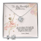 Ballerina Necklace - Dance Recital Gift From Mom - Love Knot Necklace Earring Set-[Heartfelt Family Gift]