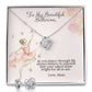 Ballerina Necklace - Dance Recital Gift From Mom - Love Knot Necklace Earring Set-[Heartfelt Family Gift]