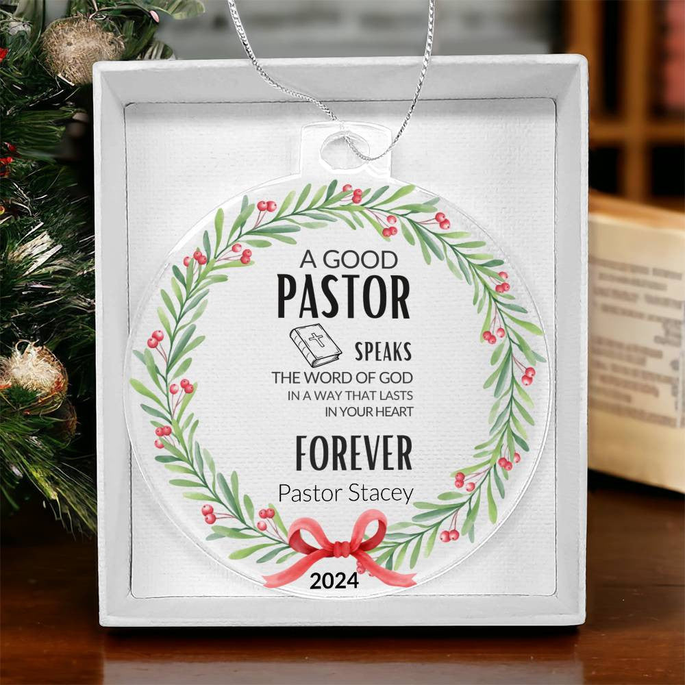 Pastor Acrylic Christmas Ornament Gift-[Heartfelt Family Gift]