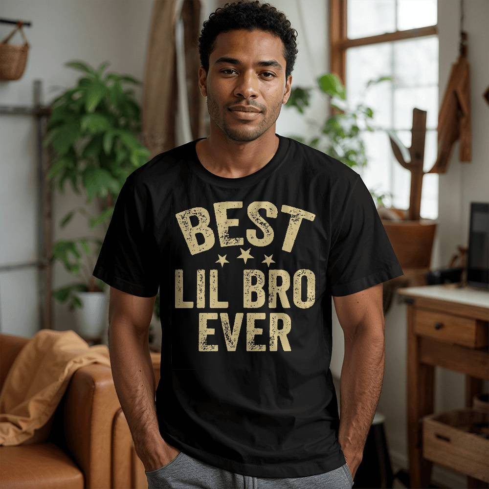 Best Lil Bro Ever Mens T-Shirt-[Heartfelt Family Gift]
