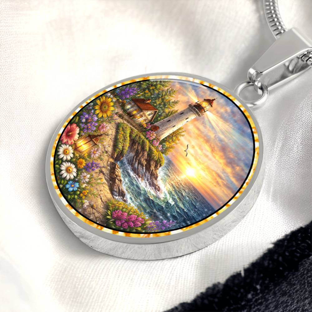 Lighthouse Personalized Engraved Necklace Bracelet or Keychain