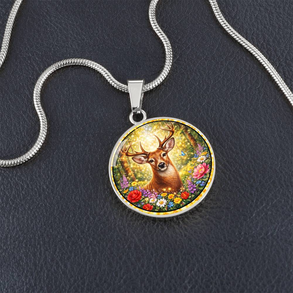 Deer Engraved Necklace Bracelet Keychain