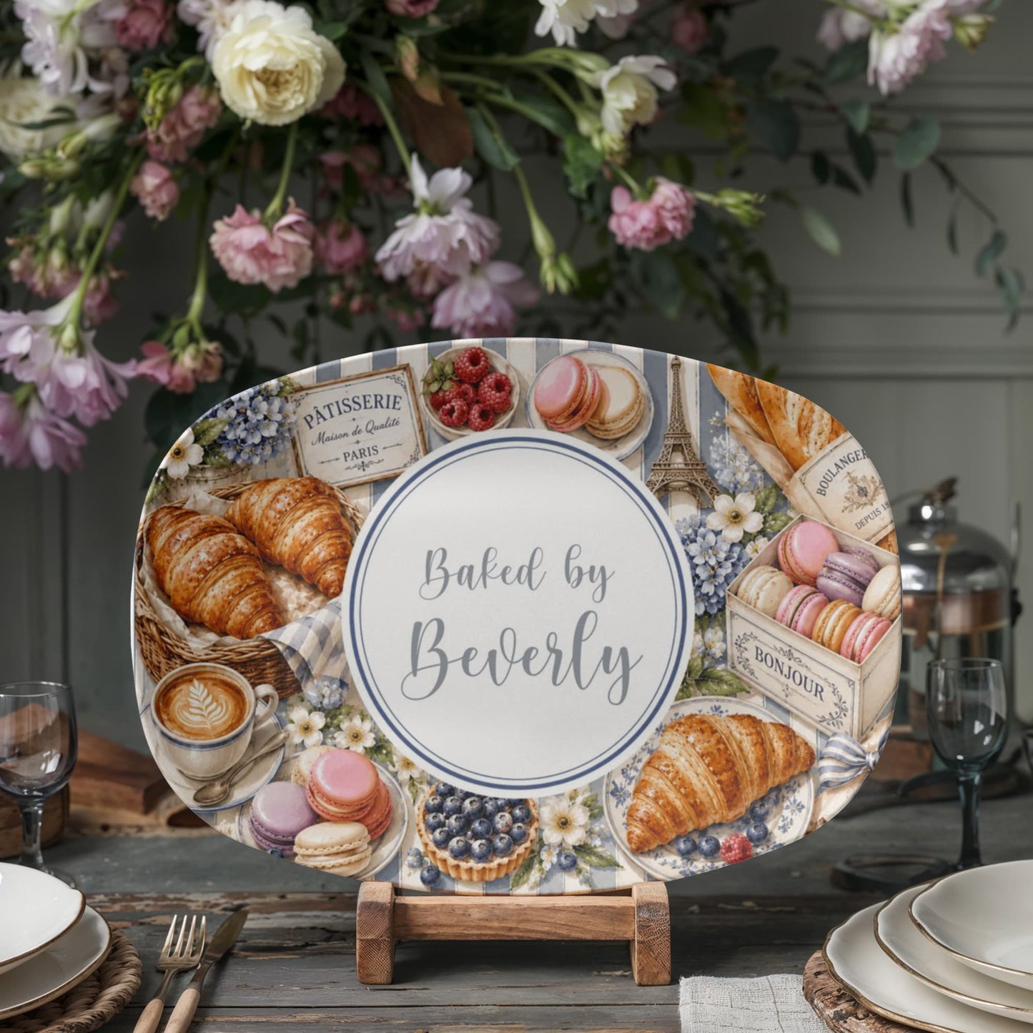 French Country Inspired Pastry Serving Tray