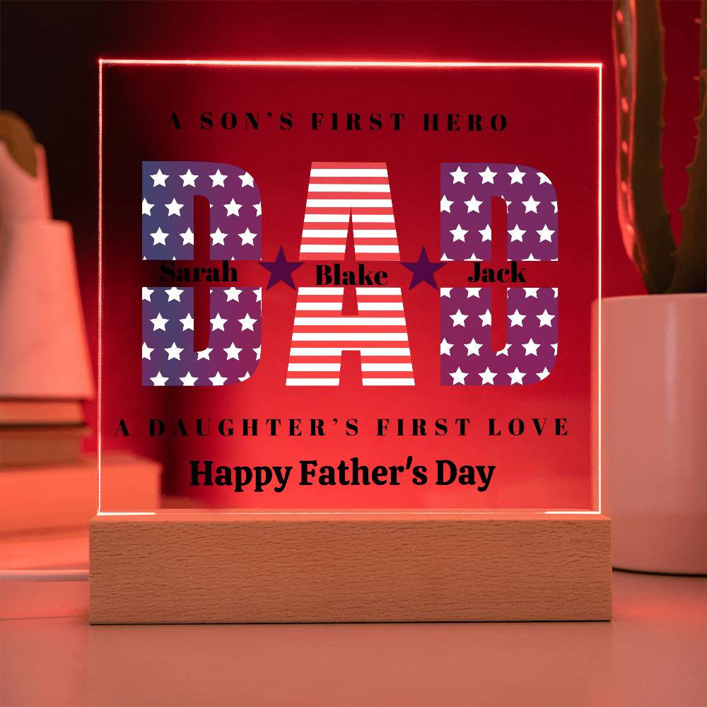 Dad Acyllic Plaque-[Heartfelt Family Gift]