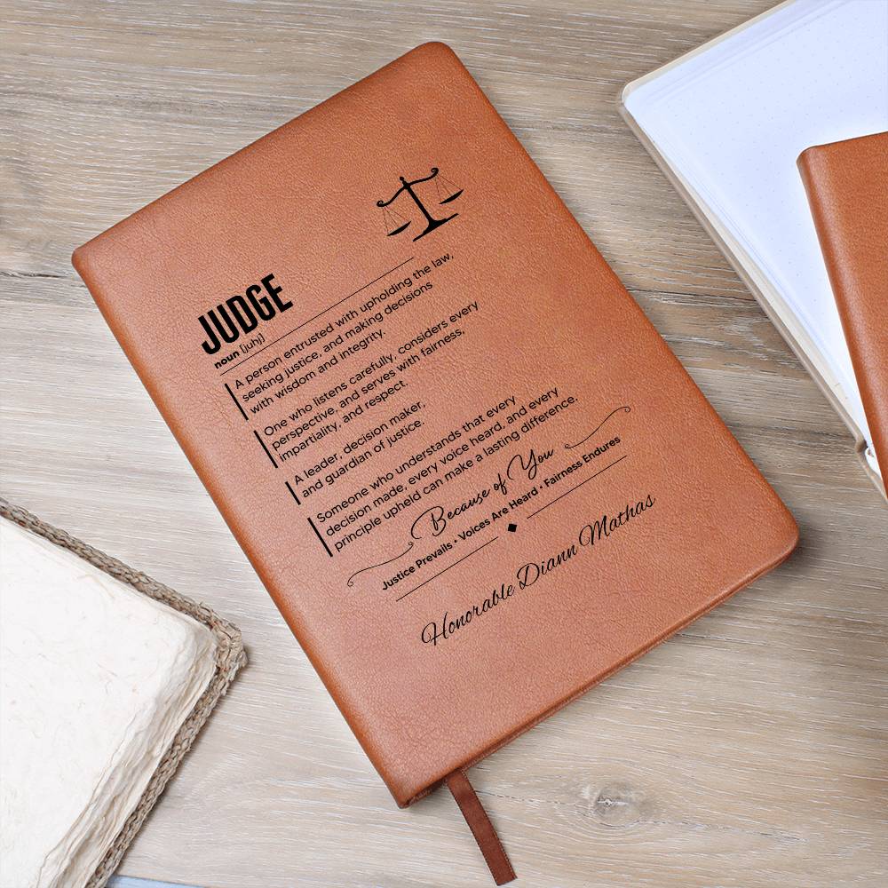 Personalized Judge Journal Gift