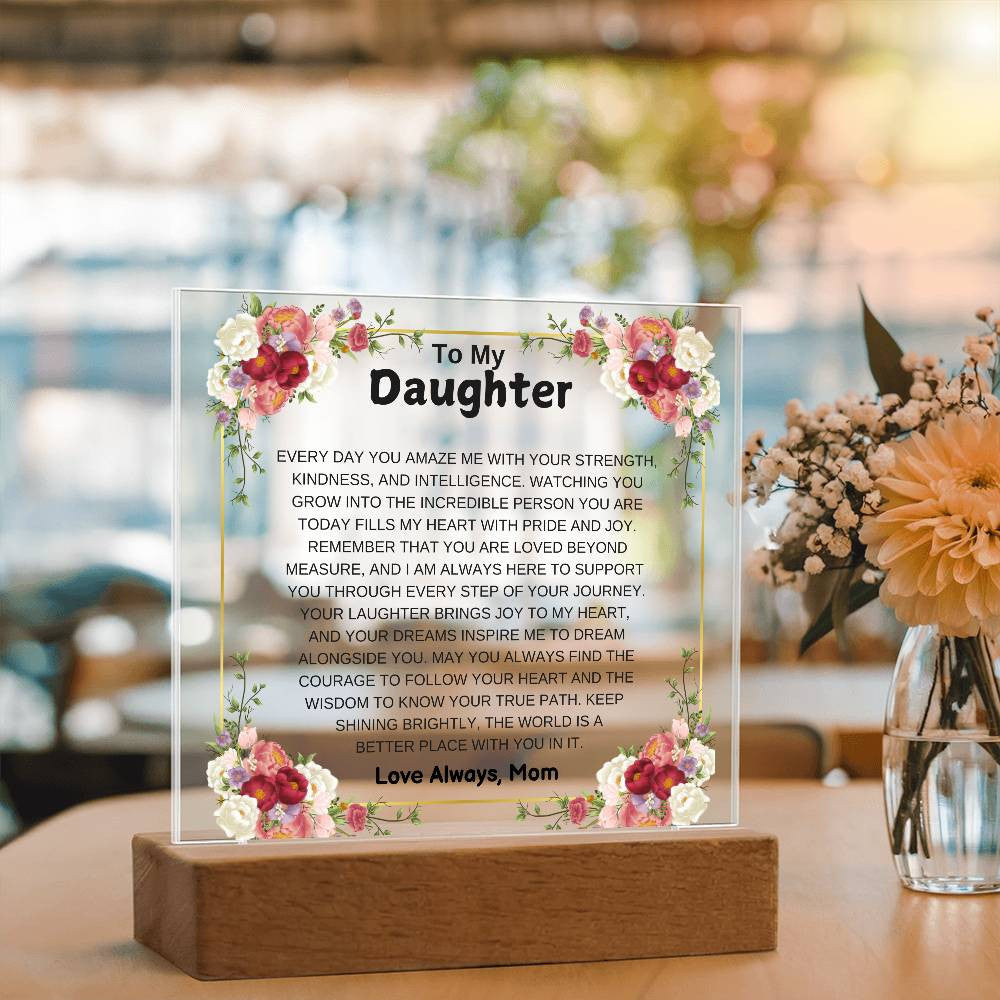 To My Daughter Plaque Gift-[Heartfelt Family Gift]