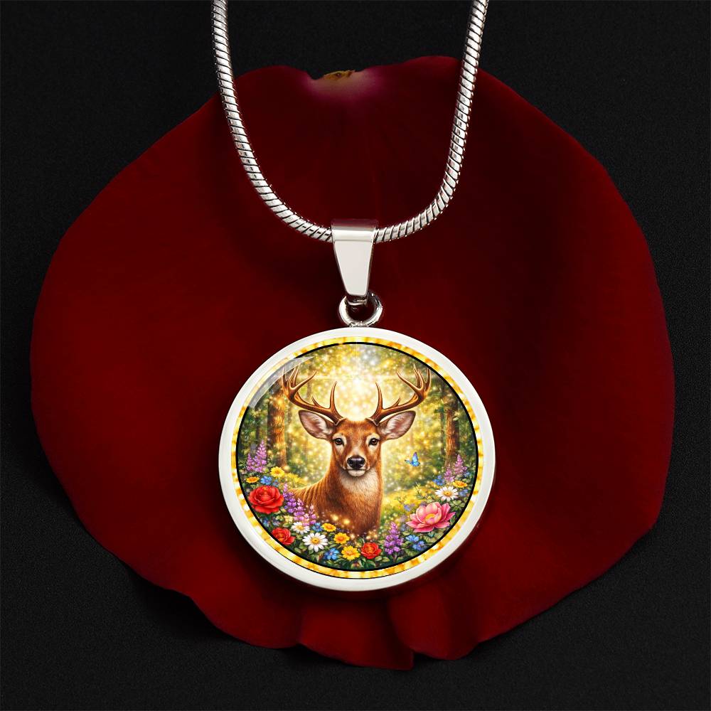 Deer Engraved Necklace Bracelet Keychain