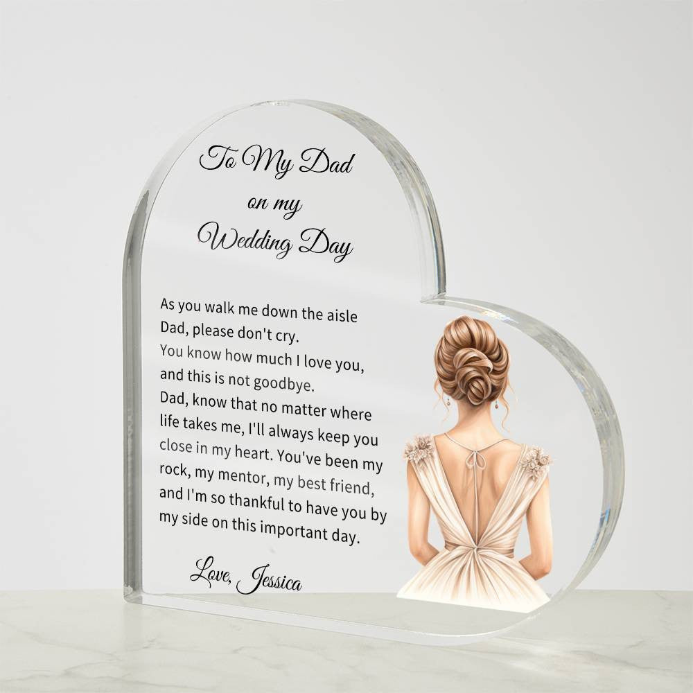 Father of The Bride Custom Wedding Plaque-[Heartfelt Family Gift]