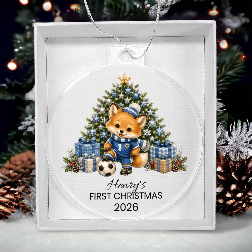 Fox Kids Soccer Christmas Ornament