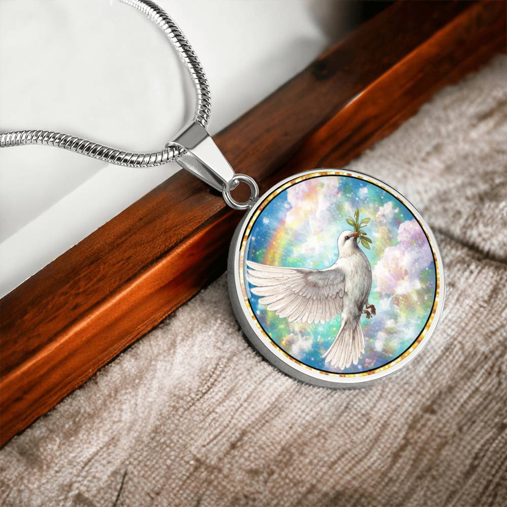 Memorial Dove Personalized Engraved Necklace Bracelet or Keychain