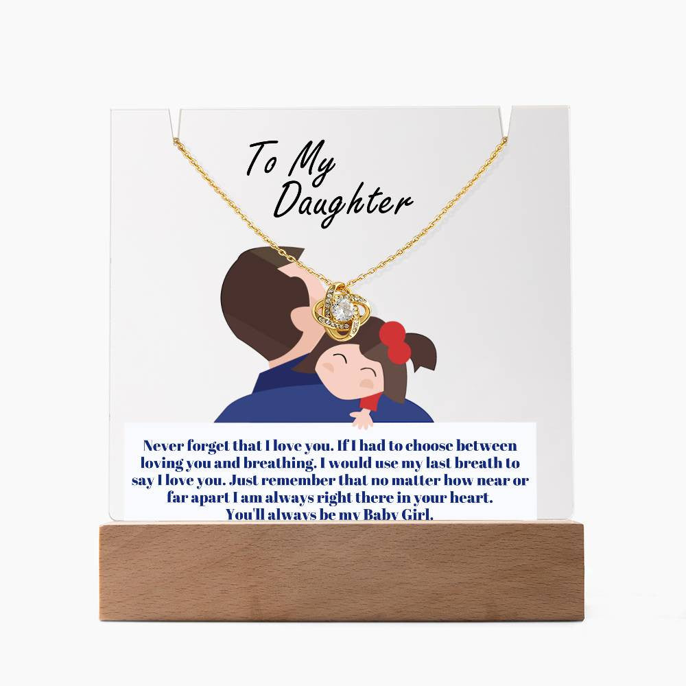 Dad Daughter Acrylic Necklace Gift Set-[Heartfelt Family Gift]