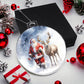 Santa and Reindeer Acrylic Christmas Ornament-[Heartfelt Family Gift]