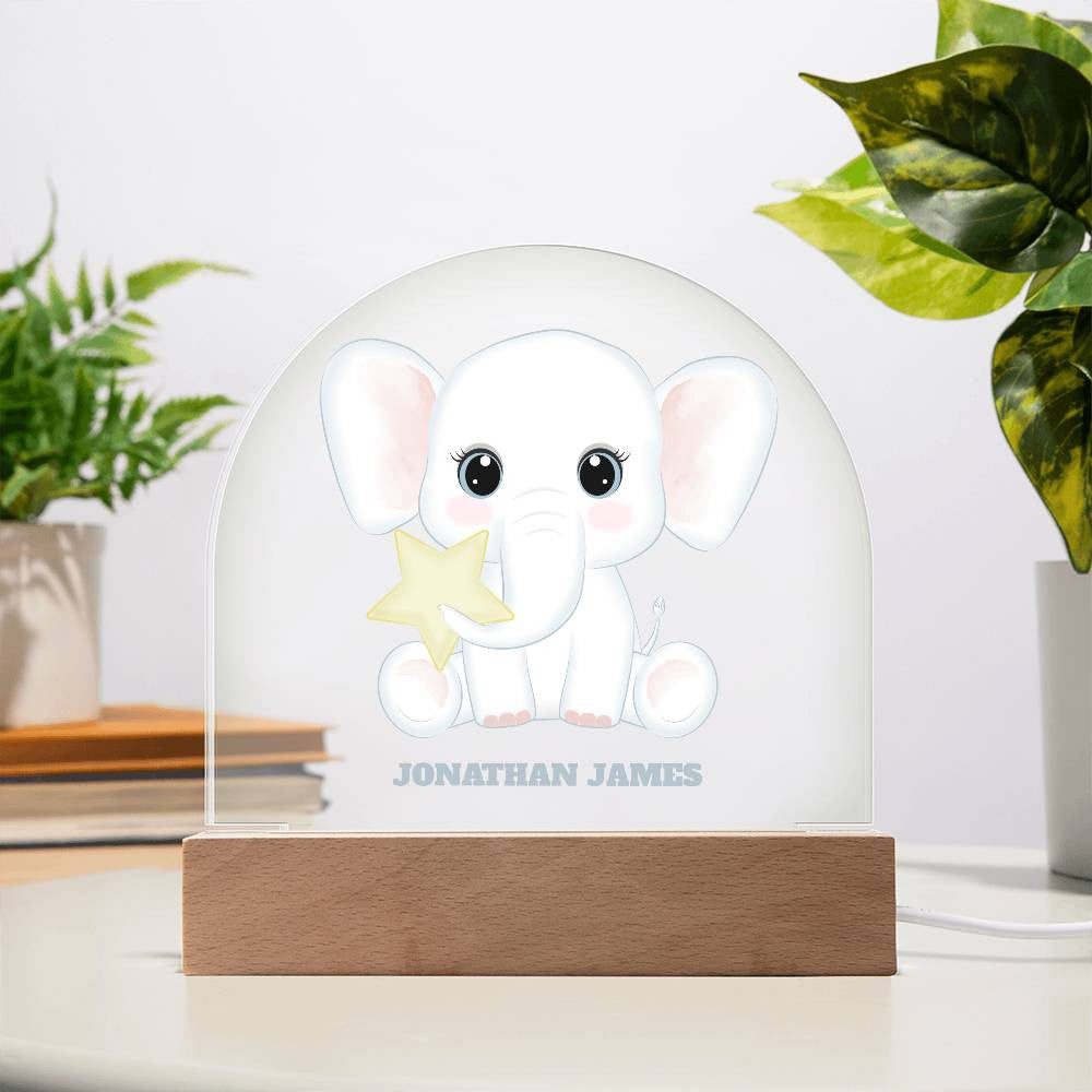 Elephant Night light, Nursery Decor, Custom Name Kids Room Decor, Personalized Gift for Newborn, Unique Baby Shower Gift, New Baby Gift for Girl Boy-[Heartfelt Family Gift]