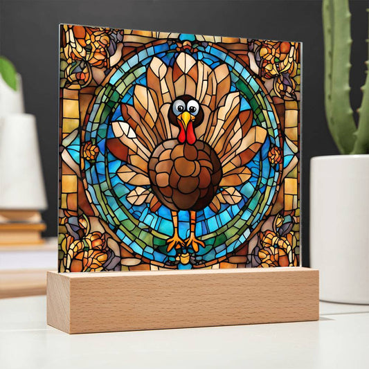Thanksgiving turkey acrylic plaque-[Heartfelt Family Gift]