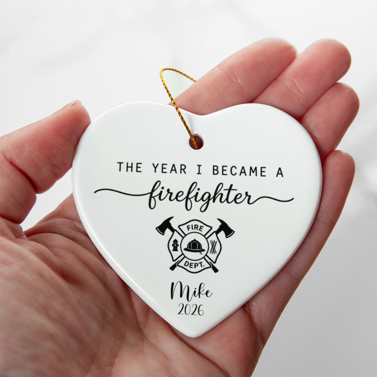 1st Christmas Firefighter Ornament