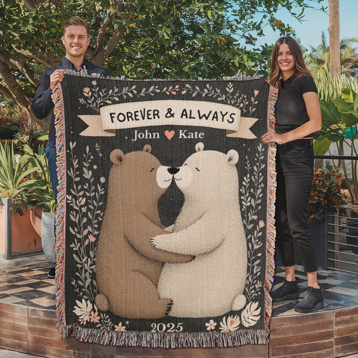 Bear Couple Snuggle Blanket-[Heartfelt Family Gift]