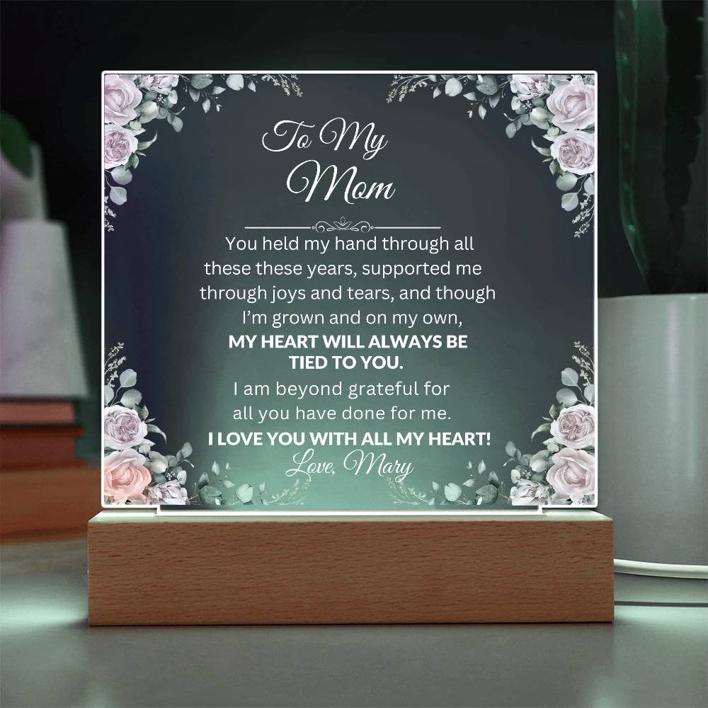 To My Mom Personalized Acrylic Plaque Gift-[Heartfelt Family Gift]