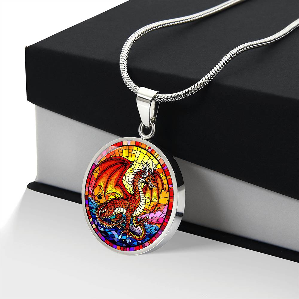Red Dragon Pendant Necklace